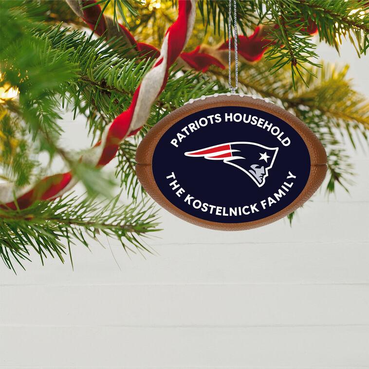 Hallmark NFL New England Patriots Football Personalized Ornament Custom Text