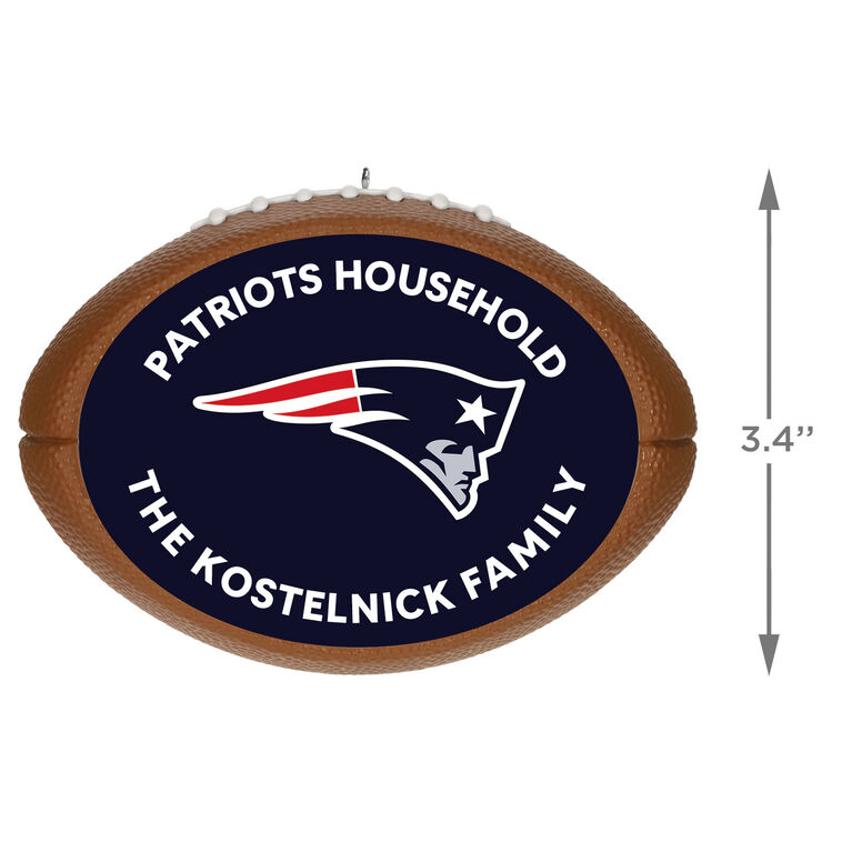 Hallmark NFL New England Patriots Football Personalized Ornament Custom Text