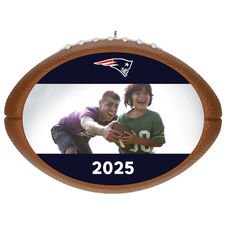 hallmark NFL New England Patriots Football Personalized Ornament Custom Photo and Text