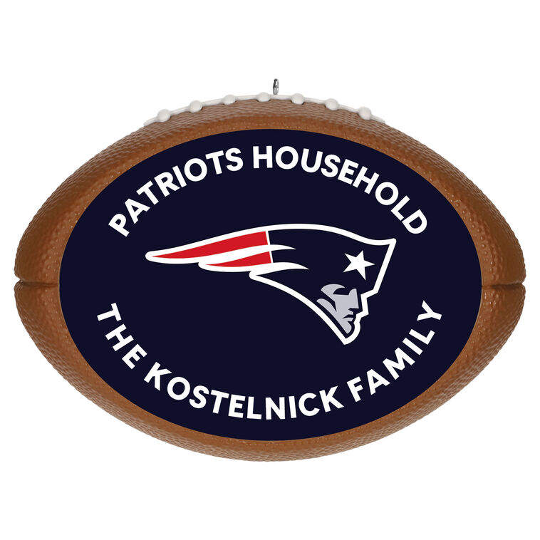 hallmark NFL New England Patriots Football Personalized Ornament Custom Text