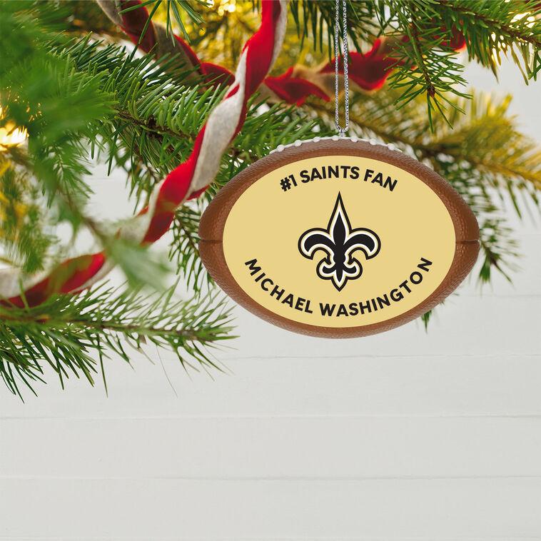 Hallmark NFL New Orleans Saints Football Personalized Ornament Custom Text