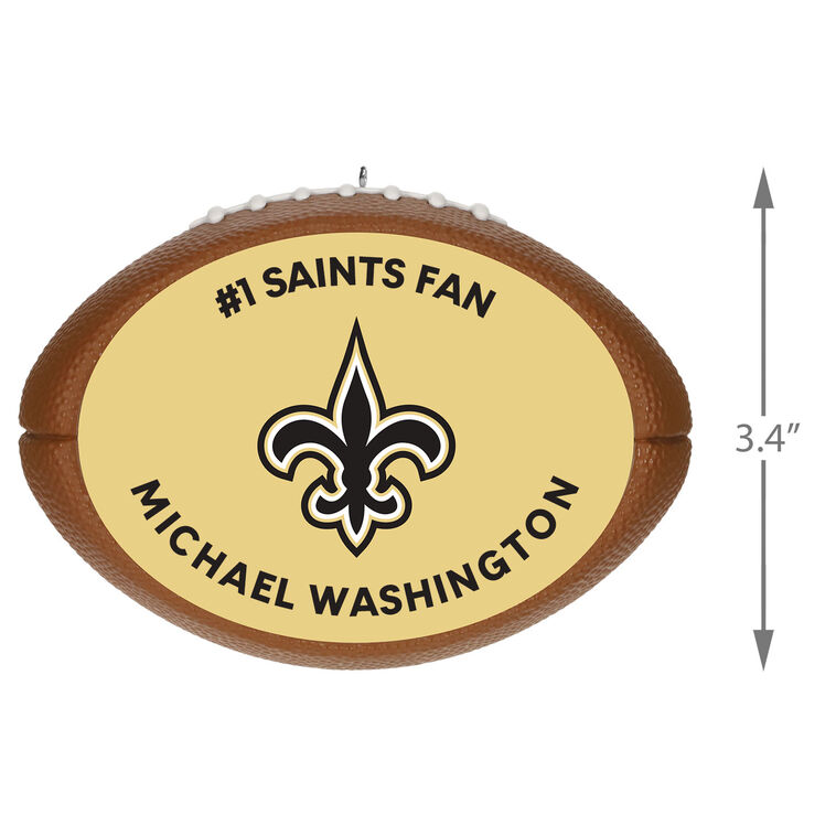 Hallmark NFL New Orleans Saints Football Personalized Ornament Custom Text