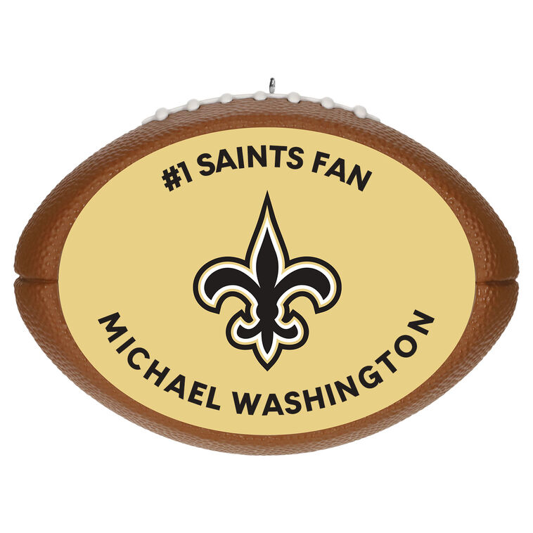 hallmark NFL New Orleans Saints Football Personalized Ornament Custom Text