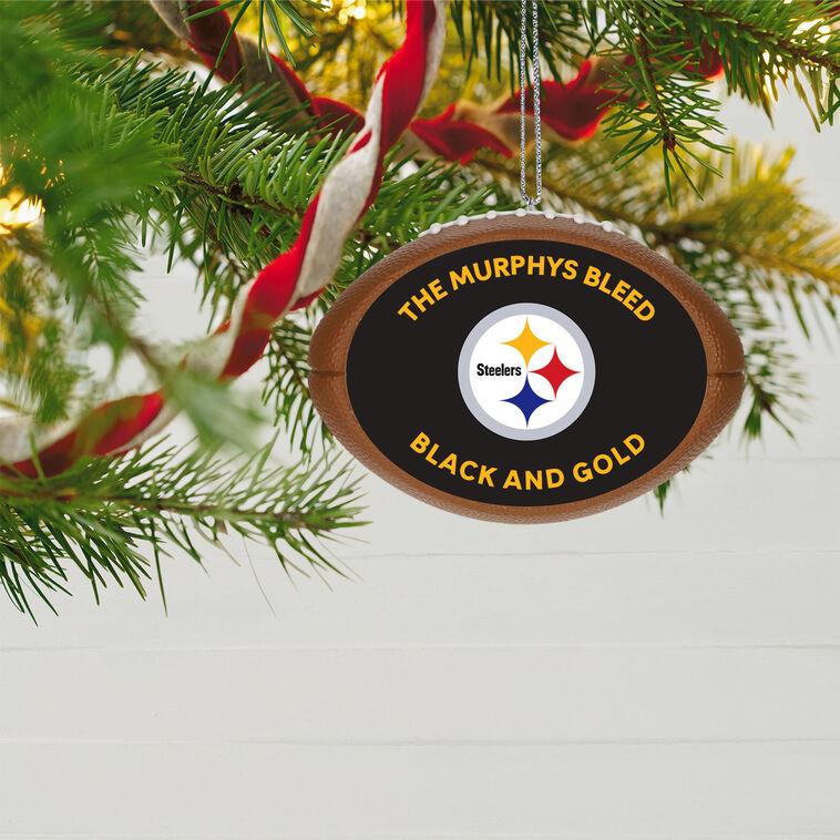 Hallmark NFL Pittsburgh Steelers Football Personalized Ornament Custom Text