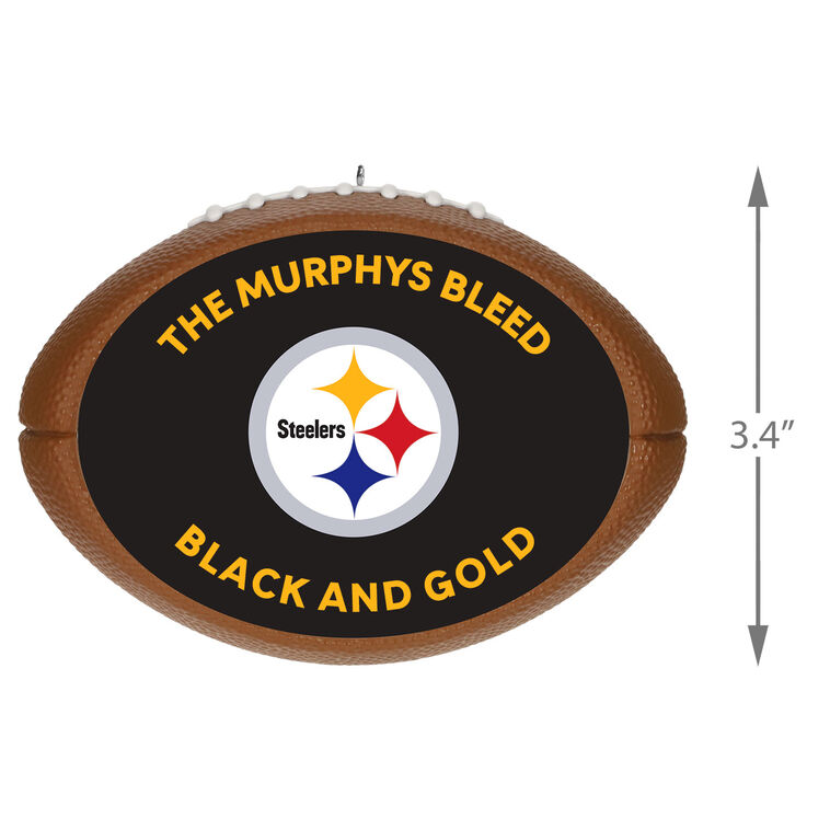 Hallmark NFL Pittsburgh Steelers Football Personalized Ornament Custom Text