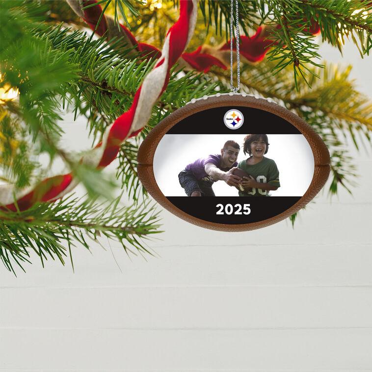 Hallmark NFL Pittsburgh Steelers Football Personalized Ornament Custom Photo And Text
