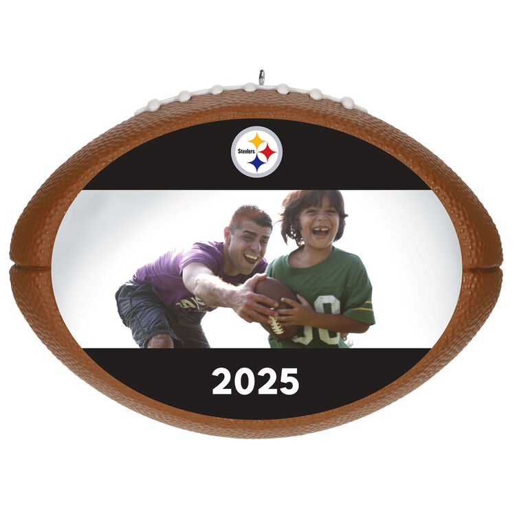 hallmark NFL Pittsburgh Steelers Football Personalized Ornament Custom Photo and Text