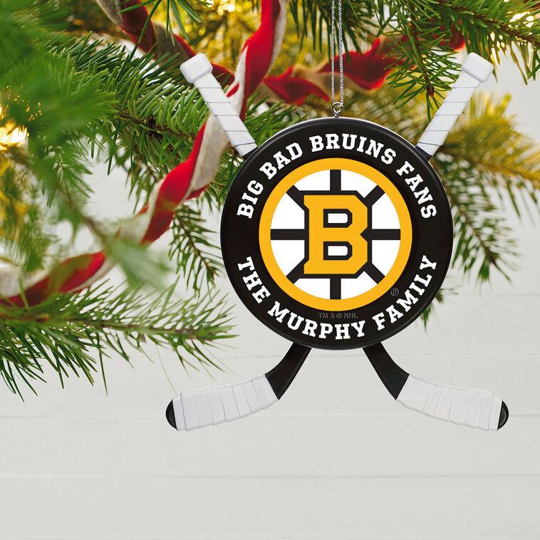 Hallmark NHL Boston Bruins® Hockey Personalized Ornament Custom Text