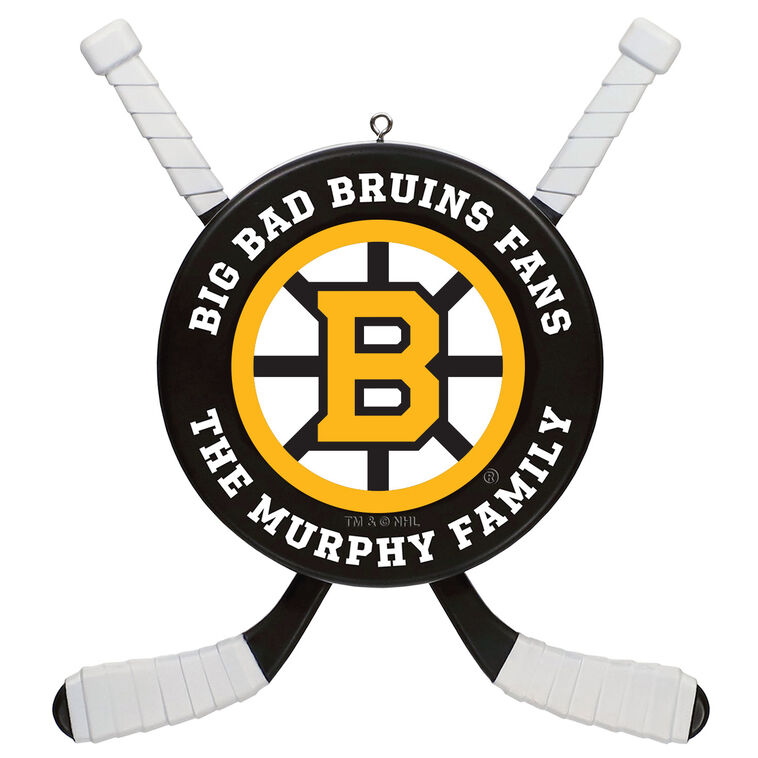 hallmark NHL Boston Bruins® Hockey Personalized Ornament Custom Text
