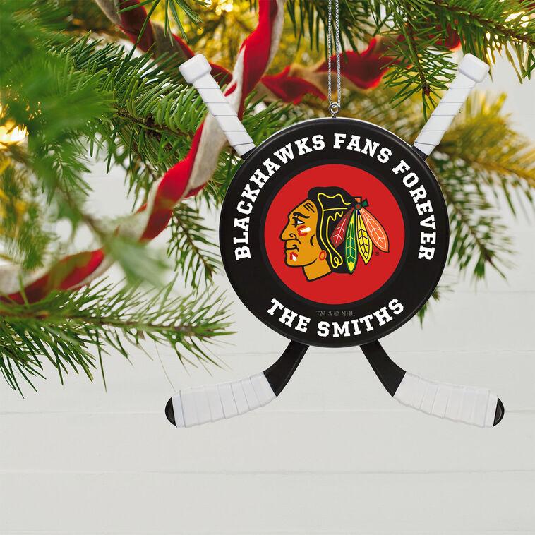 Hallmark NHL Chicago Blackhawks® Hockey Personalized Ornament Custom Text
