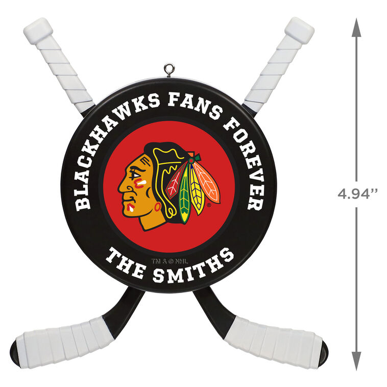 Hallmark NHL Chicago Blackhawks® Hockey Personalized Ornament Custom Text