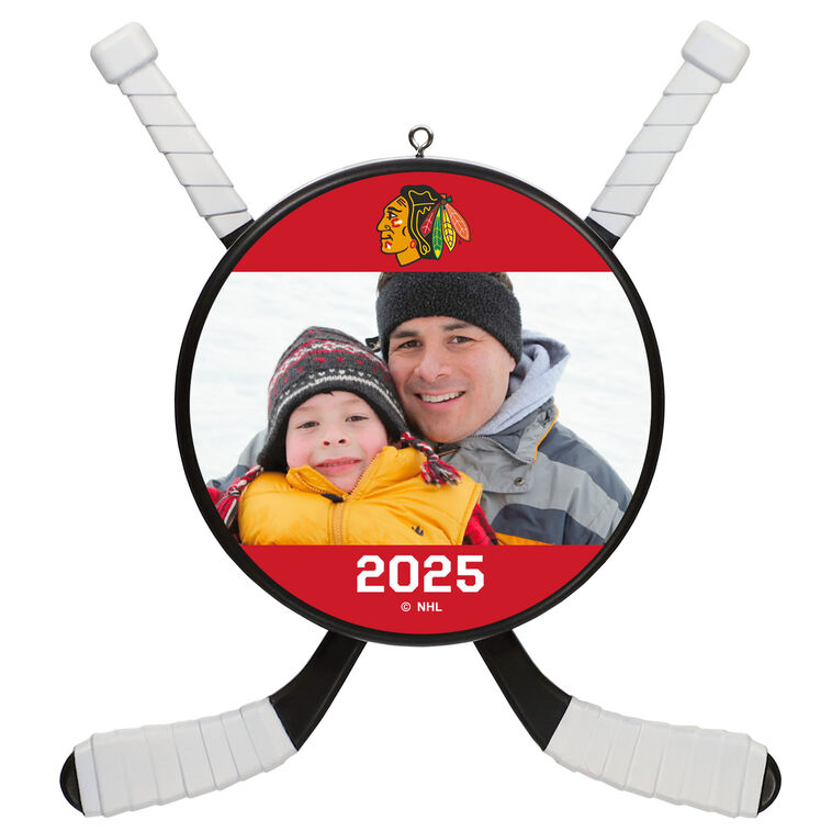 hallmark NHL Chicago Blackhawks® Hockey Personalized Ornament Custom Photo and Text