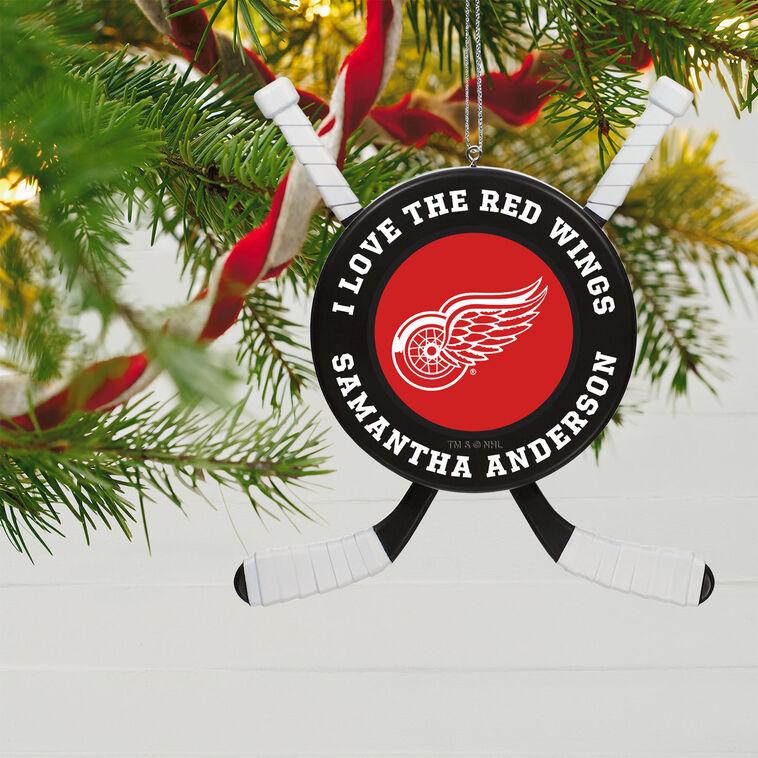 Hallmark NHL Detroit Red Wings® Hockey Personalized Ornament Custom Text