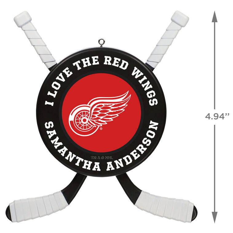 Hallmark NHL Detroit Red Wings® Hockey Personalized Ornament Custom Text