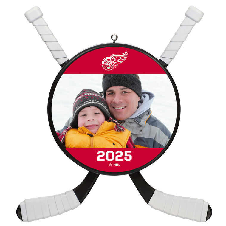 hallmark NHL Detroit Red Wings® Hockey Personalized Ornament Custom Photo and Text