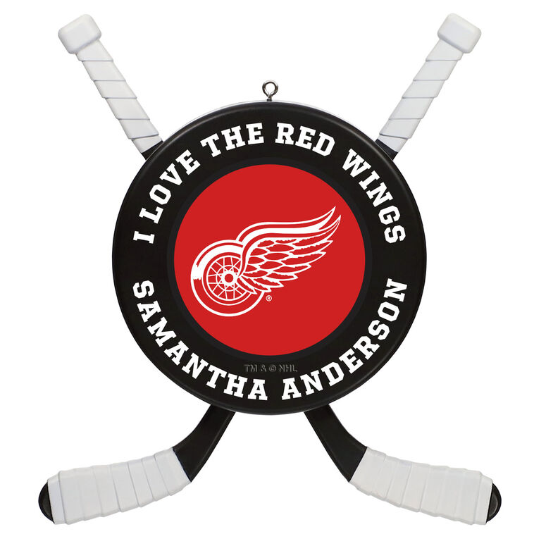 hallmark NHL Detroit Red Wings® Hockey Personalized Ornament Custom Text