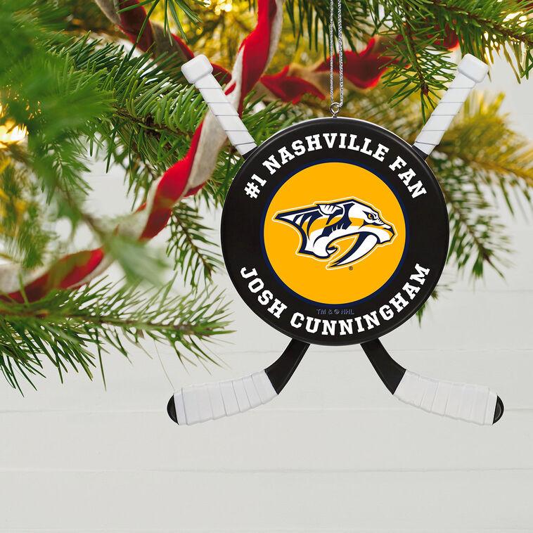 Hallmark NHL Nashville Predators® Hockey Personalized Ornament Custom Text