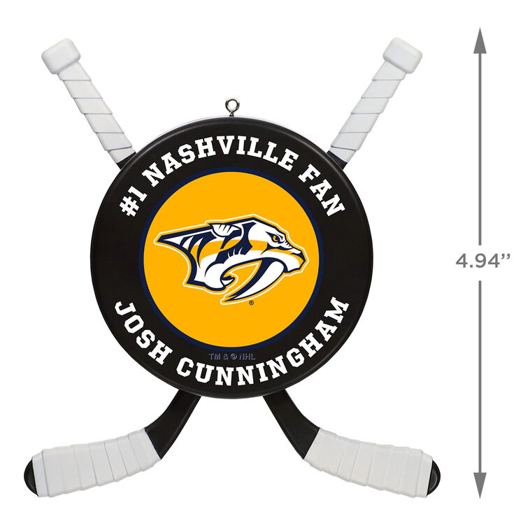 Hallmark NHL Nashville Predators® Hockey Personalized Ornament Custom Text