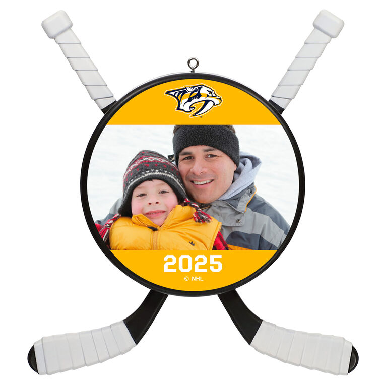 hallmark NHL Nashville Predators® Hockey Personalized Ornament Custom Photo and Text