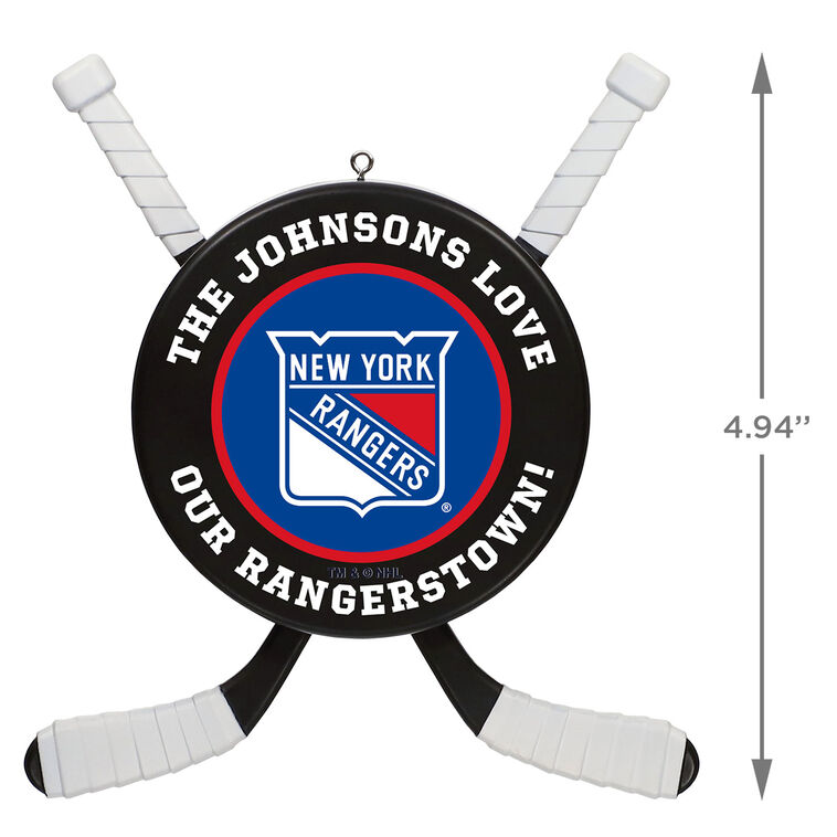 Hallmark NHL New York Rangers® Hockey Personalized Ornament Custom Text