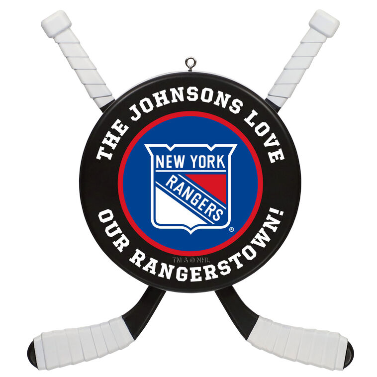 hallmark NHL New York Rangers® Hockey Personalized Ornament Custom Text