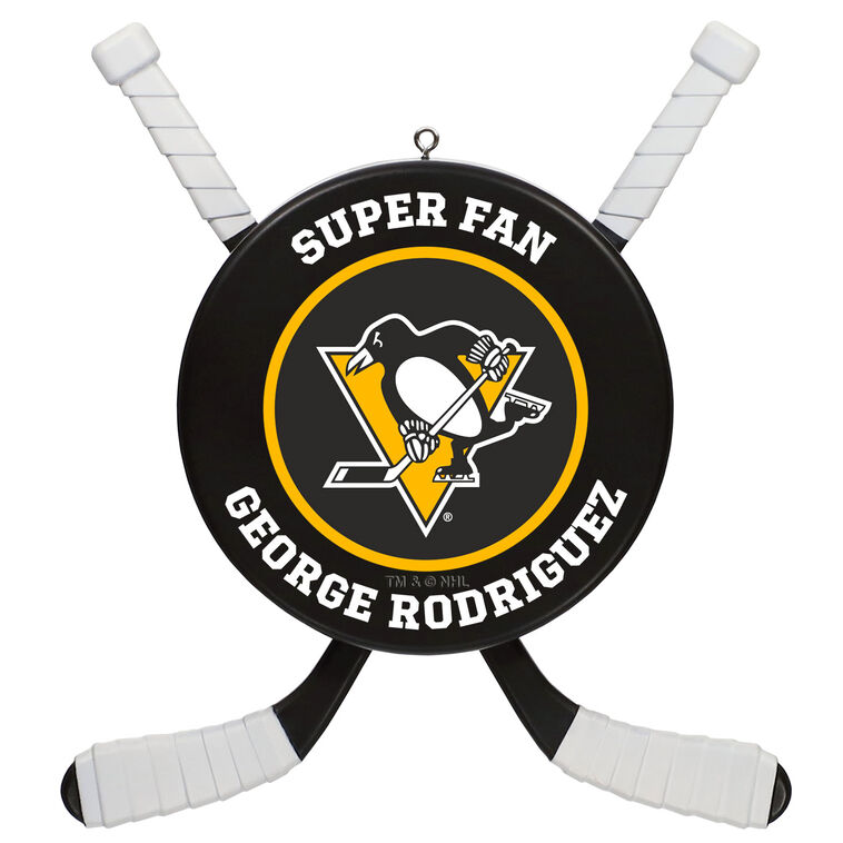 hallmark NHL Pittsburgh Penguins® Hockey Personalized Ornament Custom Text