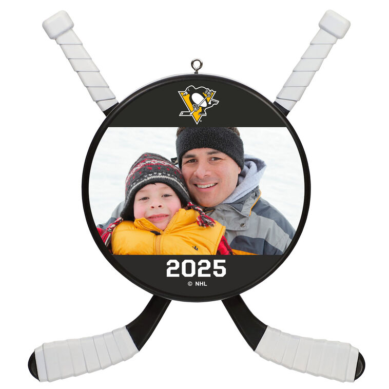 hallmark NHL Pittsburgh Penguins® Hockey Personalized Ornament Custom Photo and Text