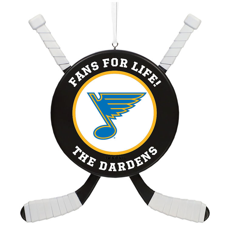 hallmark NHL St. Louis Blues® Hockey Personalized Ornament Custom Text