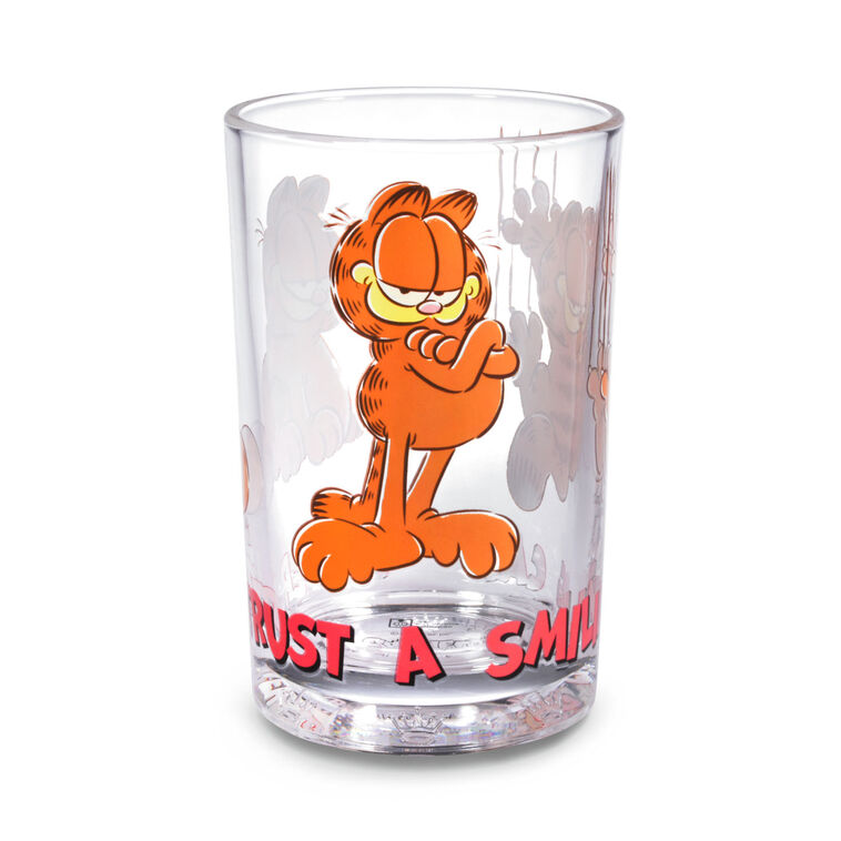 hallmark Nickelodeon Garfield Smiling Cat Collectible Drinking Glass 13.5 oz