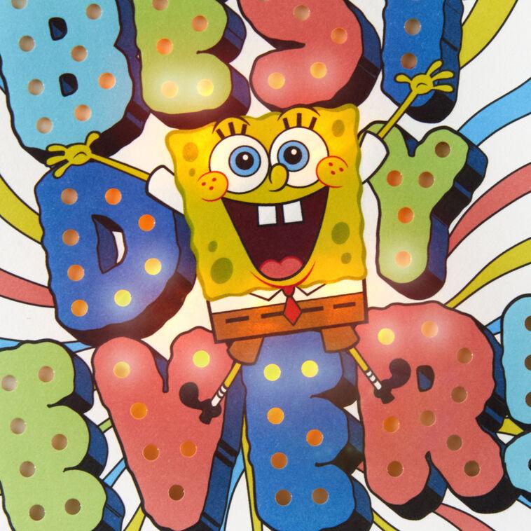 Hallmark Nickelodeon SpongeBob SquarePants Best Day Ever Musical Birthday Card For Kids With Light