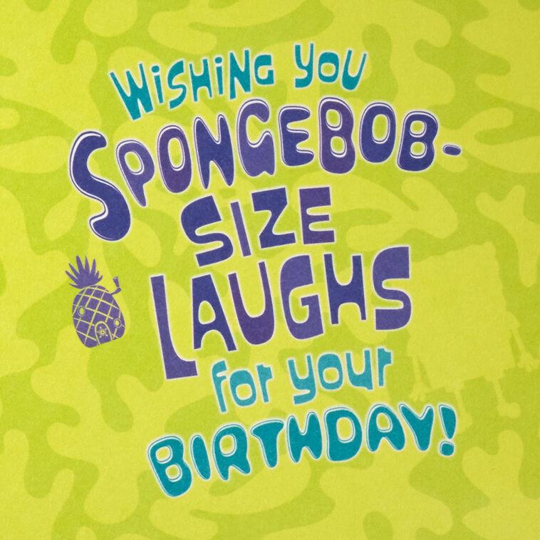 Hallmark Nickelodeon SpongeBob SquarePants Wishing You Laughs Birthday Card