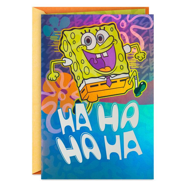 hallmark Nickelodeon SpongeBob SquarePants Wishing You Laughs Birthday Card