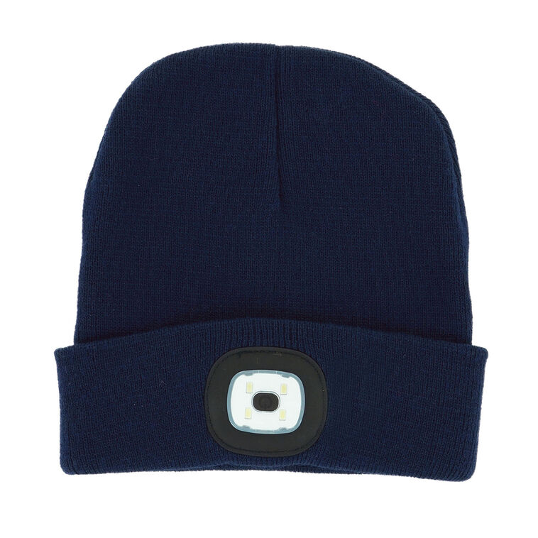 hallmark Night Scout Light-Up Rechargeable LED Beanie Navy