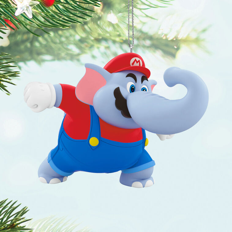 Hallmark Nintendo Powered Up With Mario Elephant Mario Ornament