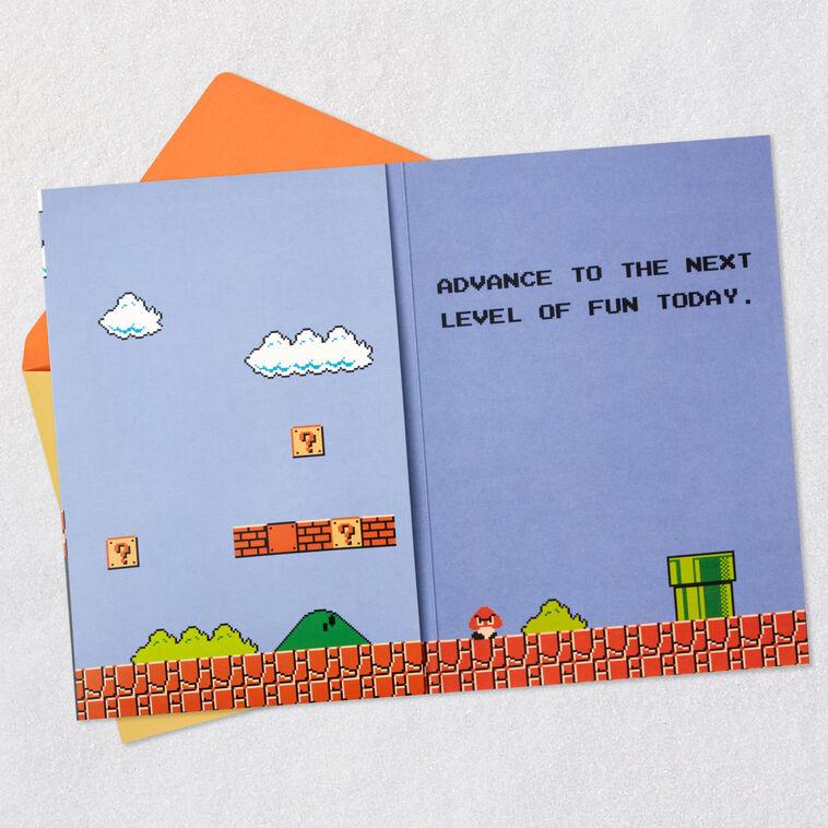 Hallmark Nintendo Super Mario™ Advance To The Next Level Birthday Card With Light And Sound