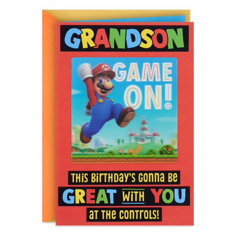 hallmark Nintendo Super Mario™ Game On Lenticular Birthday Card for Kids