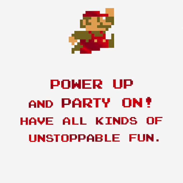 Hallmark Nintendo Super Mario™ Power Up And Party On Birthday Card For Kids