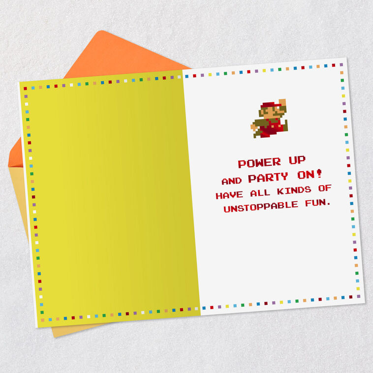 Hallmark Nintendo Super Mario™ Power Up And Party On Birthday Card For Kids