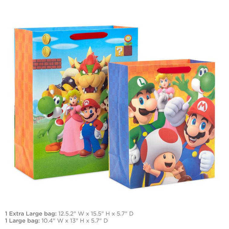 Hallmark Nintendo Super Mario™ Video Game Fun 2-Pack Assorted Gift Bags