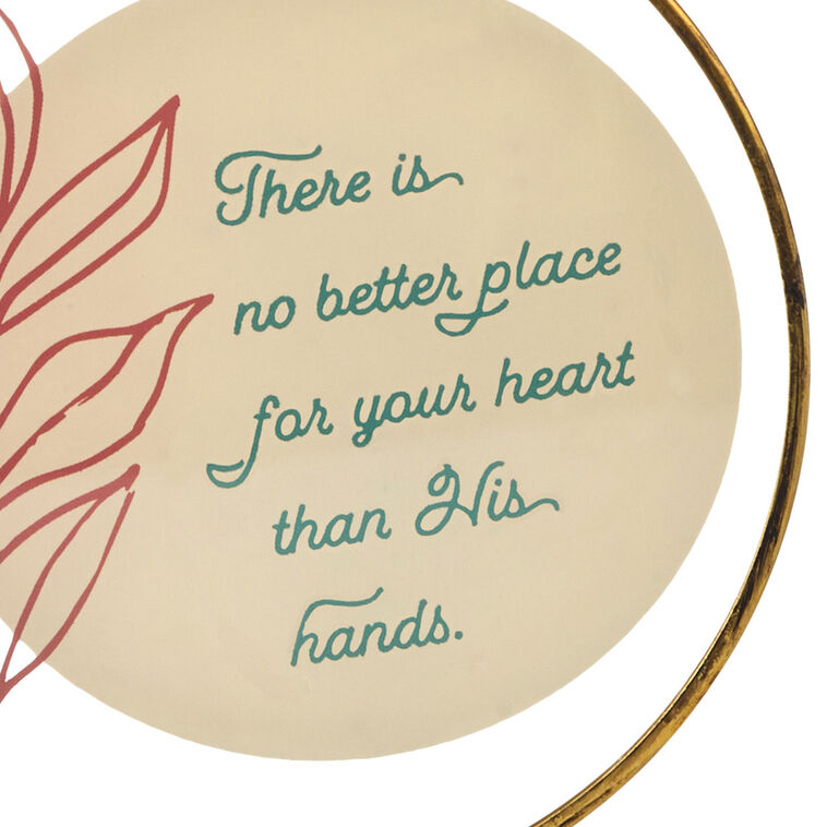 Hallmark No Better Place Than In His Hands Hanging Glass Sentiment
