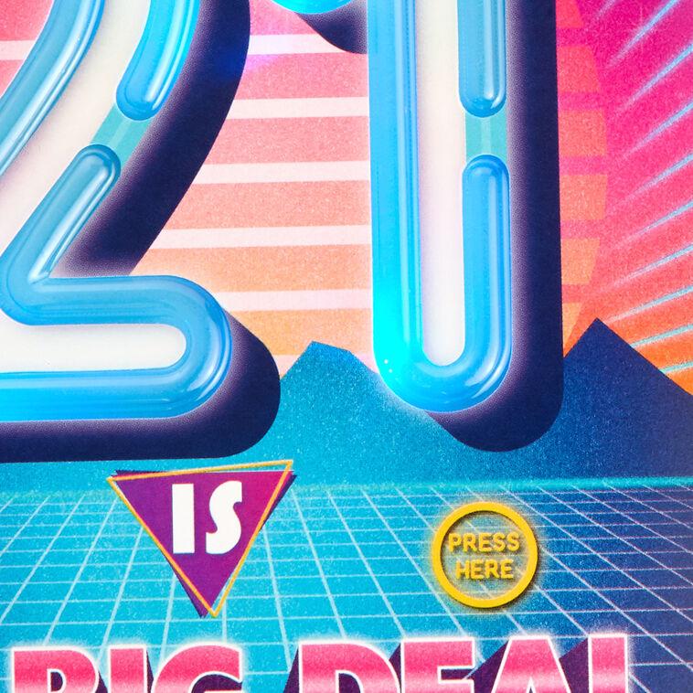 Hallmark No Big Deal Musical Light-Up 21st Birthday Card
