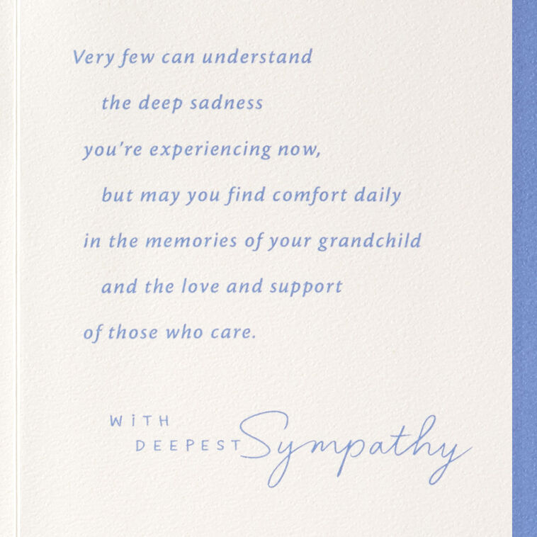 Hallmark No Grandparent Should Have To Say Good-bye Sympathy Card For Loss Of Grandchild