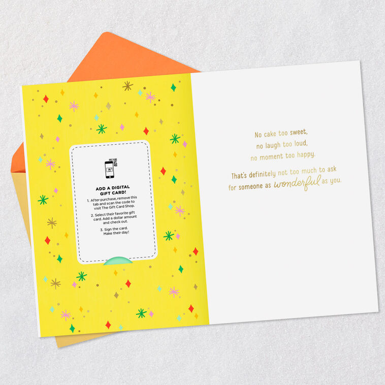 Hallmark No Wish Too Big Gift Card Greeting Birthday Card
