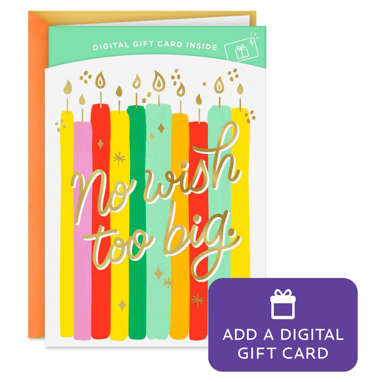 hallmark No Wish Too Big Gift Card Greeting Birthday Card