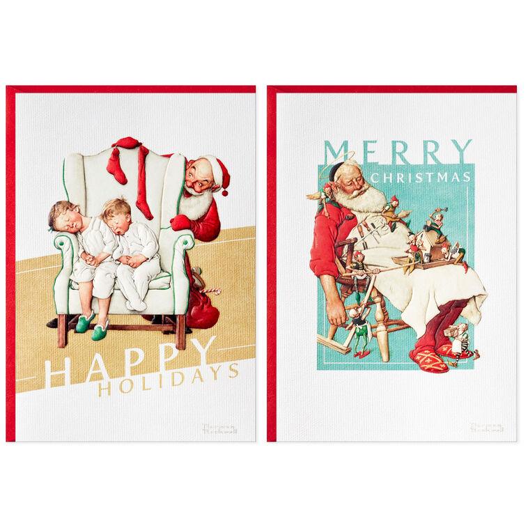 Hallmark Norman Rockwell Artwork Assorted Boxed Christmas Cards Pack Of 40