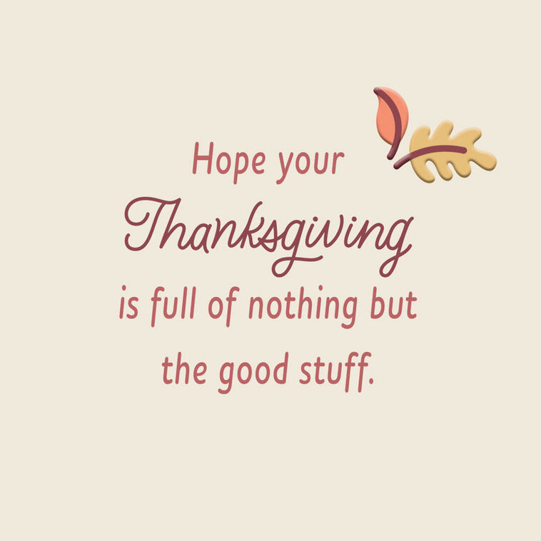 Hallmark Nothing But The Good Stuff Thanksgiving Card