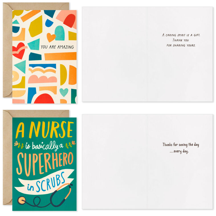 Hallmark Nurse Appreciation Boxed Thank-You Cards Assortment Pack Of 16