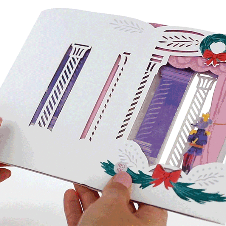 Hallmark Nutcracker Musical 3D Pop-Up Christmas Card With Light