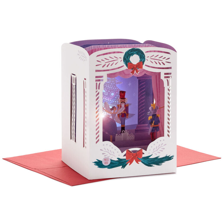 hallmark Nutcracker Musical 3D Pop-Up Christmas Card With Light