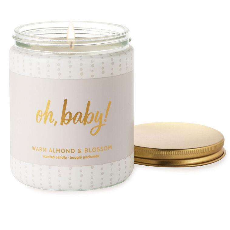 Hallmark Oh Baby Warm Almond And Blossom Scented Jar Candle 7 Oz